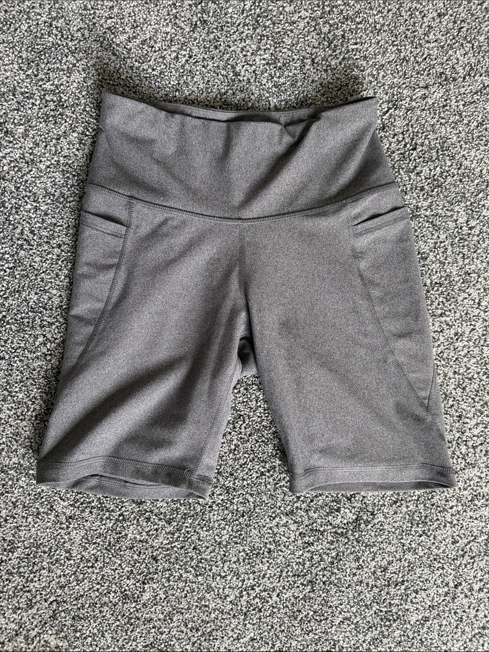 Old Navy Gray High-Rise Bike Shorts with Pockets